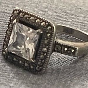 Primo SS Marcasite Judith Jack Art Deco Ring